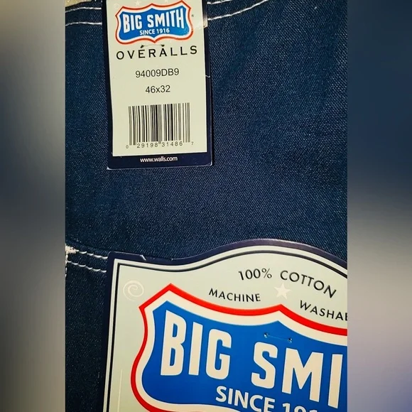 Big Smith Men's Rigid Bib Overalls 46x32| NWT - Picture 10 of 12